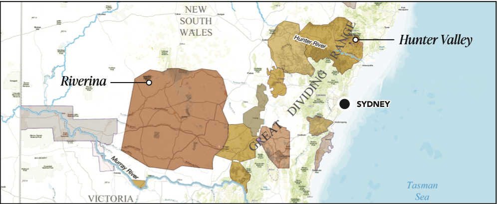 New South Wales map