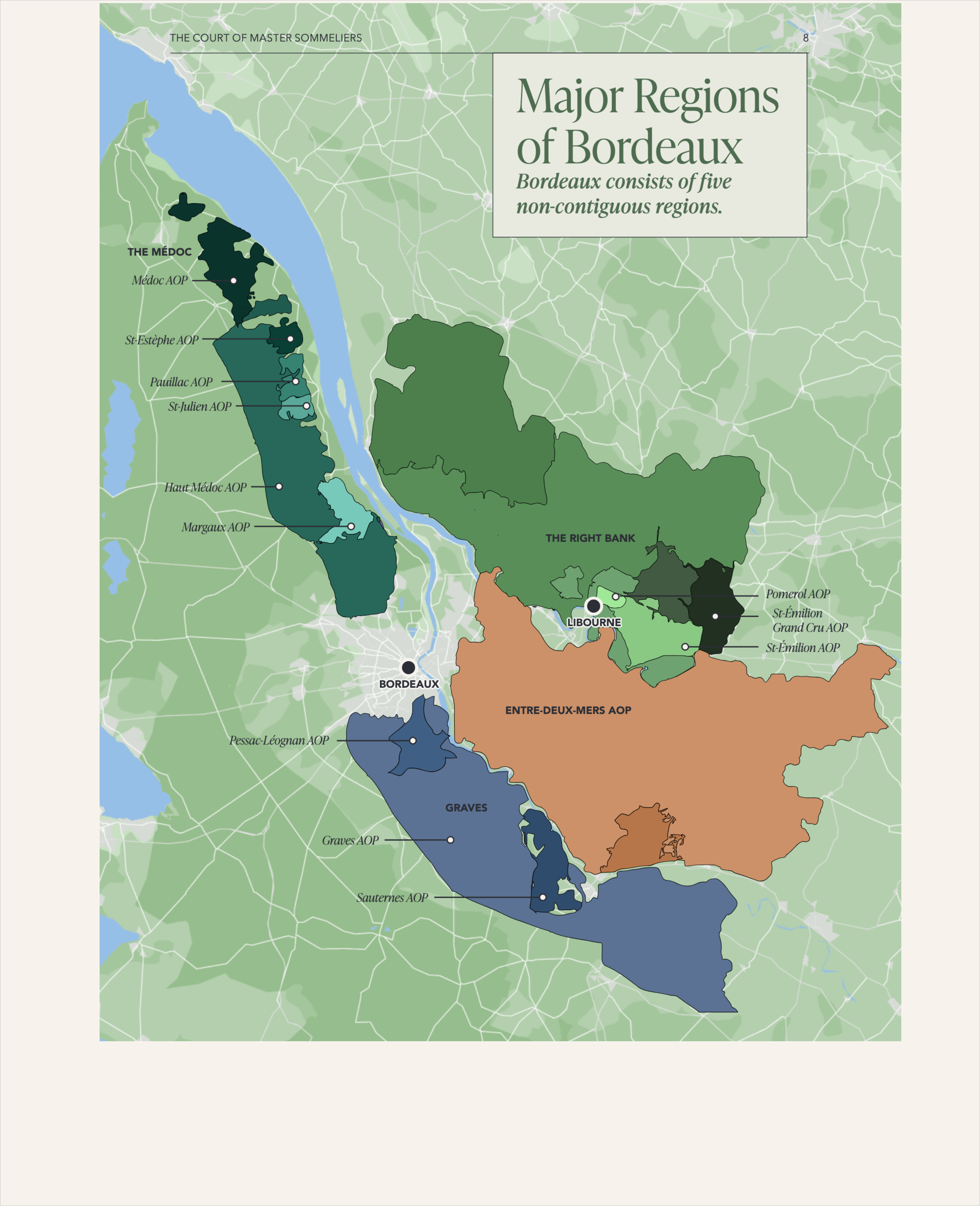 Bordeaux appellations map