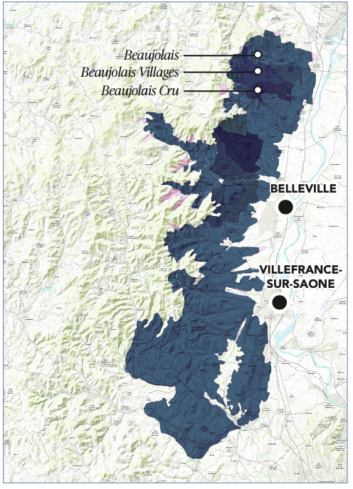 Beaujolais map