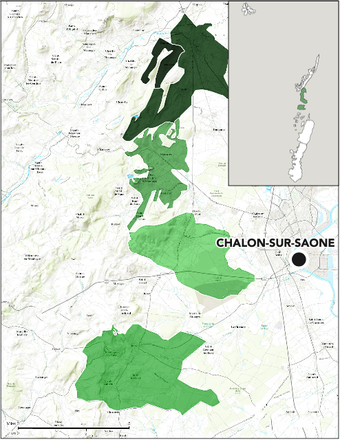 Côte Chalonnaise map
