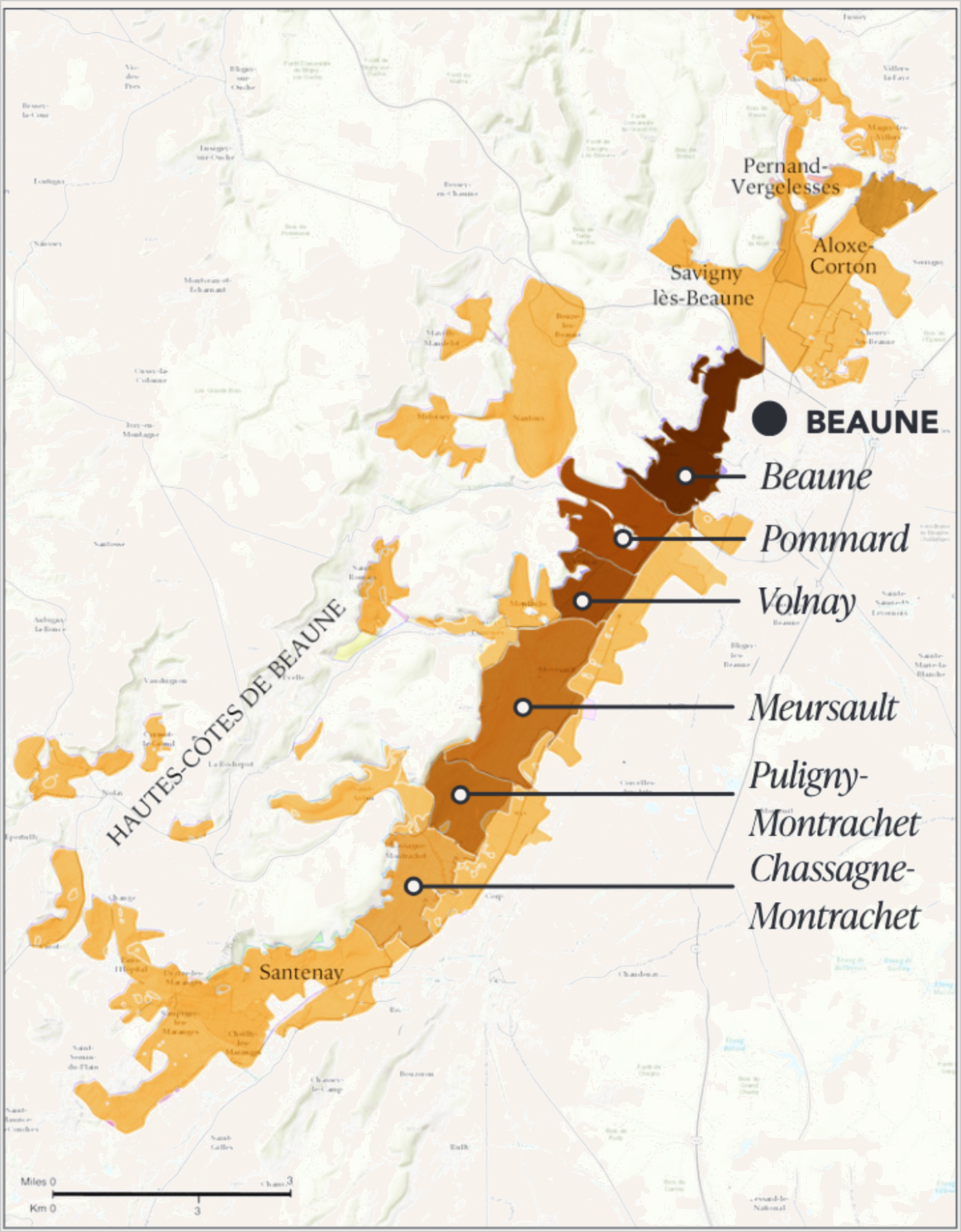 Côte d'Or map