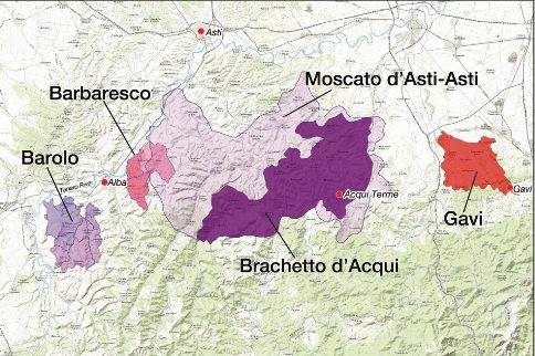 Piedmont map