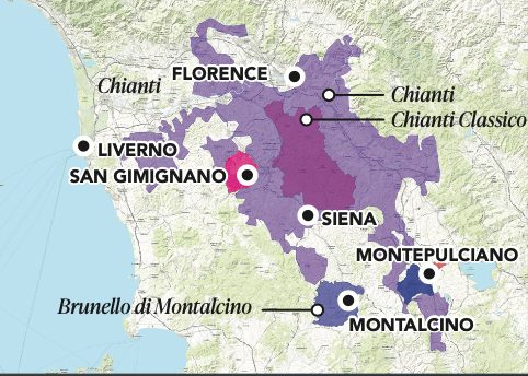 Tuscany map