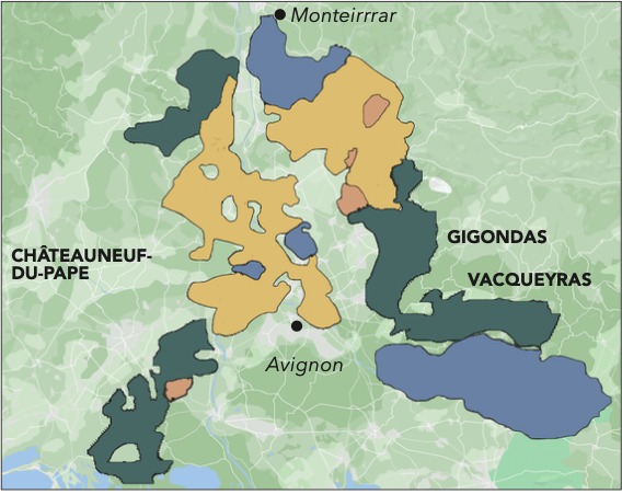 Southern Rhône map