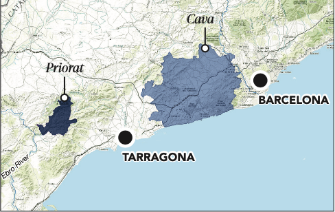 Priorat & Cava map