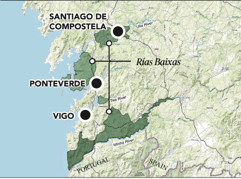 Rías Baixas map