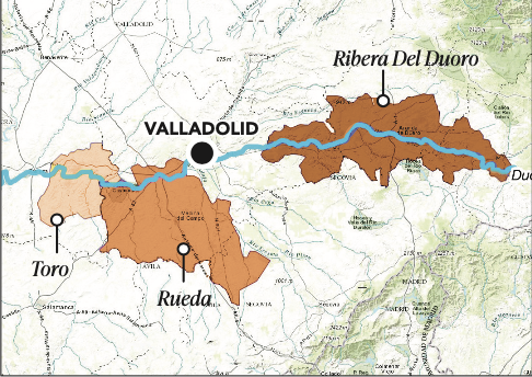 Ribera del Duero map