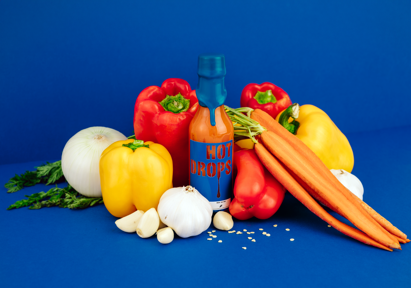 Not Sauce ingredients on blue