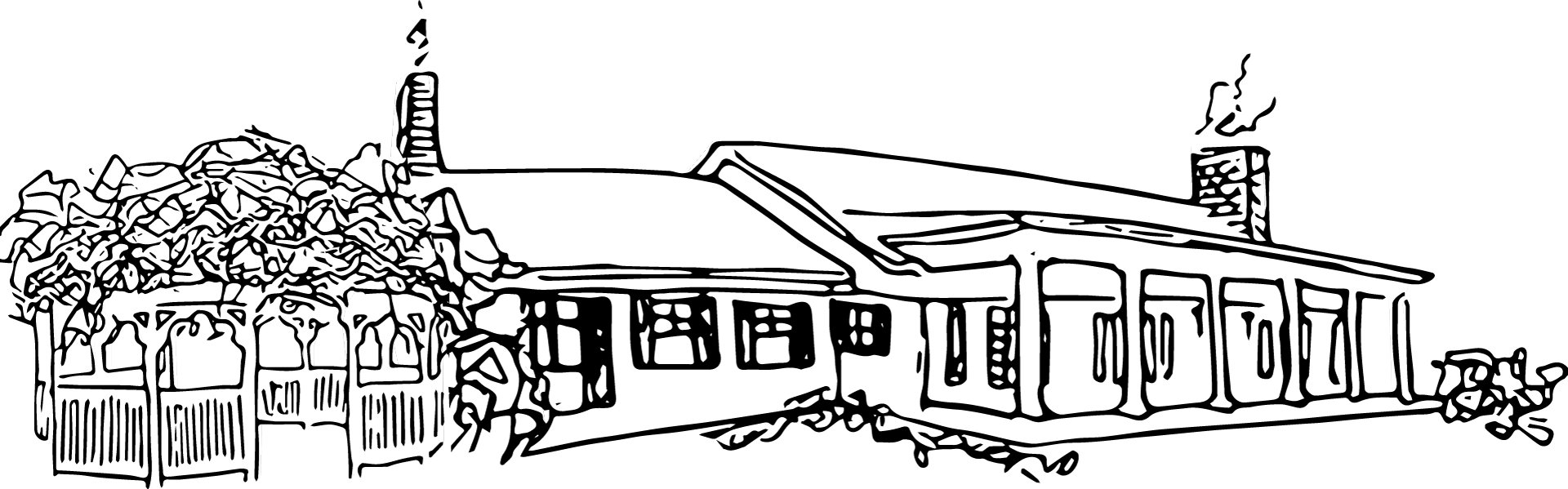 Hand-drawn illustration of the Magnolia Manor