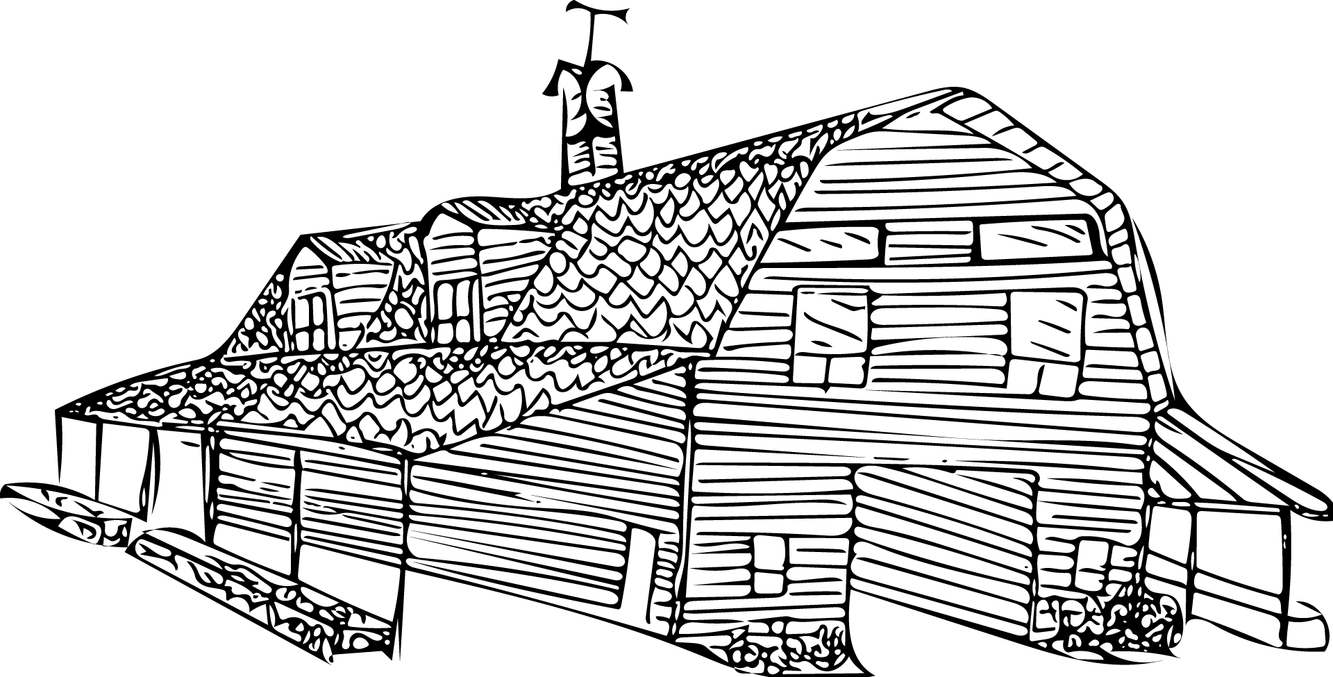 Hand-drawn illustration of the Stable House