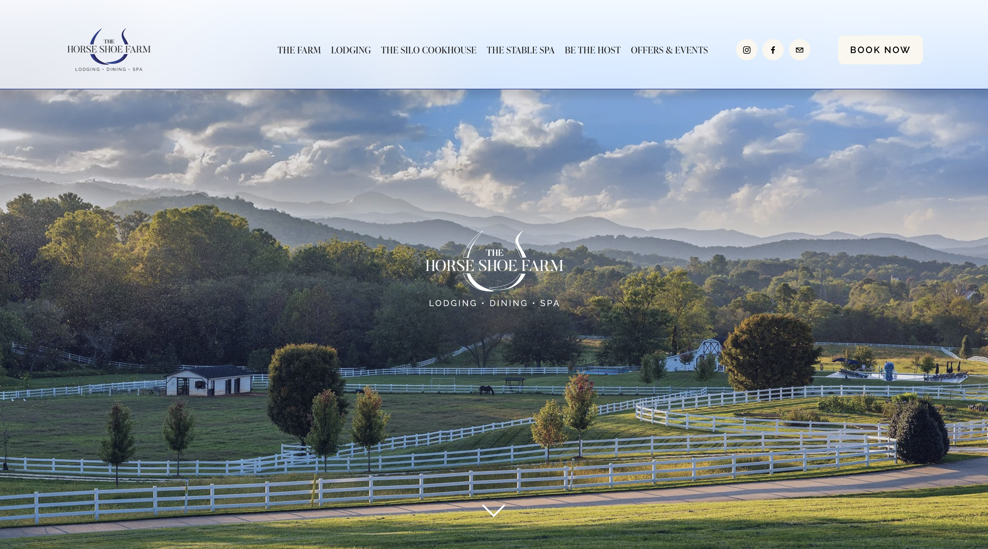 The Horse Shoe Farm website homepage