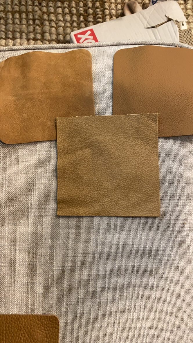 Leather sample selection