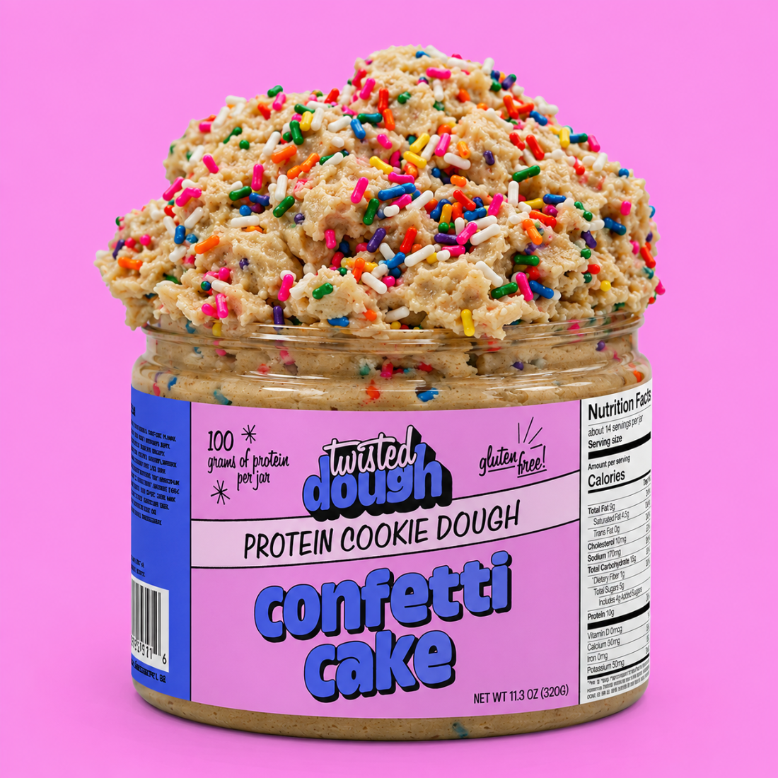 Confetti Cake jar, full bleed