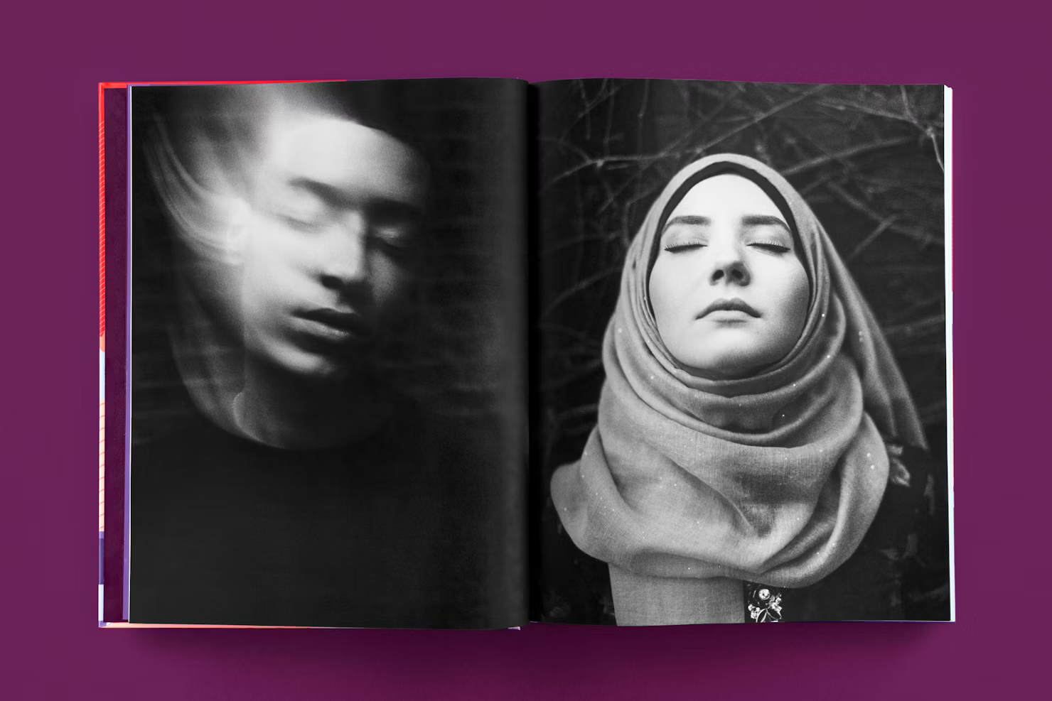 Opening portrait, eyes closed